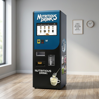 Distributeur automatique de boissons protéinées compactes en gros, mélange automatique, paiement par carte de crédit/code QR pour salle de sport, hôtel, club de fitness, libre-service