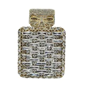Amiqi MRY129 borsa <span class=keywords><strong>da</strong></span> sera con strass all'ingrosso di cristallo per feste formale a forma di bottiglia di profumo di diamanti borsa fatta a mano - Product Image 1