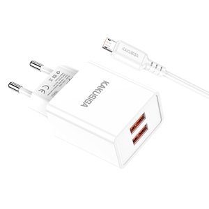 Kakusiga khuyến mãi EU giá rẻ phổ điện thoại di động <span class=keywords><strong>Adapter</strong></span> Set xách tay điện sạc EU cắm kép <span class=keywords><strong>USB</strong></span> tường Sạc Bộ - Product Image 4