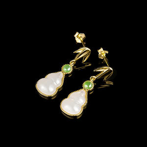Boucles d'oreilles en jade Hetian naturel, argent S925 incrusté, bijoux féminins simples et élégants, cadeau avec certificat d'évaluation D866 - Product Image 4