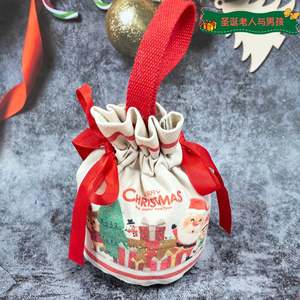 Sacs de Noël en toile de coton écologique avec cordon de serrage et logo personnalisé pour emballage de noix – Vente en gros - Product Image 5