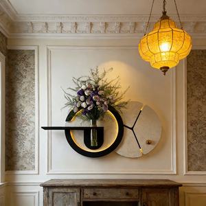 Peinture décorative d'entrée, tableau mural 3D crémeux pour salon, nouveau type de peinture murale LED en pierre de grès nourrissante aux fleurs - Product Image 5