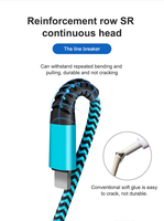 Câble Usb 3A Type C, 100 pcs, pour recharge rapide et transfert de données, cordon de chargeur pour téléphone Samsung et Iphone, meilleure qualité