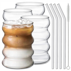 Vente en gros de tasse à café en <span class=keywords><strong>verre</strong></span> à boire <span class=keywords><strong>avec</strong></span> logo personnalisé échantillon gratuit de 16oz <span class=keywords><strong>avec</strong></span> <span class=keywords><strong>paille</strong></span> en <span class=keywords><strong>verre</strong></span> pour boire - Product Image 6