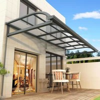 Auvent de terrasse moderne de luxe en aluminium personnalisé, imperméable, en polycarbonate, pour patio, balcon, jardin extérieur, cour, facile à installer