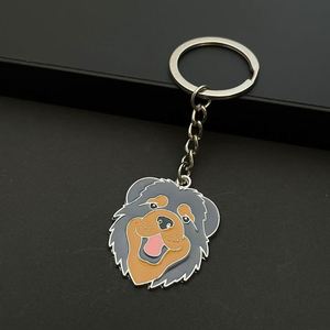 Porte-clés créatif en métal pour animaux de compagnie, petit cadeau pour les propriétaires de voitures, personnalisé, en stock, animal mignon - Product Image 4