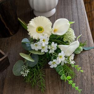 ของตกแต่งผนังรูปตัวอักษรโมริโน ดอกไม้ประดิษฐ์ สำหรับตกแต่งบ้านและงานแต่งงาน ช่อดอกไม้พลาสติกและหวายสาน สำหรับใช้งานกลางแจ้ง รุ่น CF02107 - Product Image 1