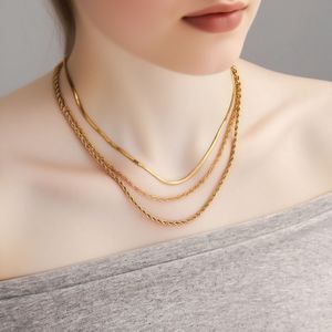 YWXS Ingrosso 10 pz/set Catena 1.5mm 2mm 45cm in Acciaio Inossidabile Oro 18k Argento, Catena a O, Catena con Perline, Accessorio per Collana Fai da Te, Gioielli - Product Image 3