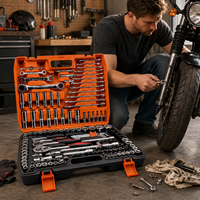 151 pièces outils à main CR-V pour réparation automobile jeu de douilles de 1/4 pouces clé dynamométrique à cliquet Combo pour usage domestique Support personnalisable OEM