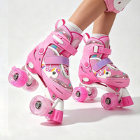 Patins à roulettes quad pour enfants, cadre en alliage d'aluminium, roulements ABEC-7, roues lumineuses clignotantes, haute qualité, sports de plein air