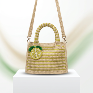 Bolso de Hombro de Rafia para Mujer, Estilo Bohemio a Rayas, con Flores, para Uso Diario de Verano, con Dos Asas y Cierre de Cremallera - Product Image 5