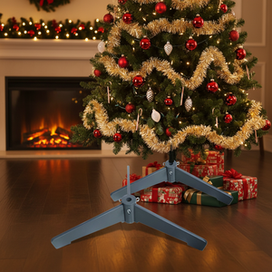 Support en métal et bois de hêtre avec pointe, support robuste pour sapin de Noël, base de support pour sapins vivants, base de support pour sapin de Noël - Product Image 5