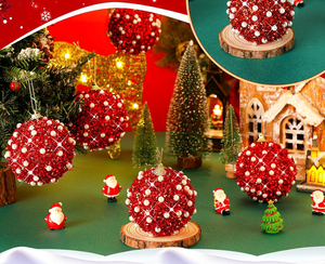 Navidad <b>Glitter</b> Hanging Christmas Foam <b>Ball</b> Foam Christmas Tree Baubles 8CM Christmas <b>Ball</b> Ornaments Bulk - Product Image 3