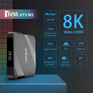 กล่องรับสัญญาณ IPTV Amlogic S905W2 รองรับการสตรีม 8K อุปกรณ์อินเทอร์เน็ต Ott แรม 4GB รอม 64GB สมาร์ทพรีเมียม ระบบปฏิบัติการ Google Android 14 กล่องทีวีรุ่นท็อป - Product Image 2