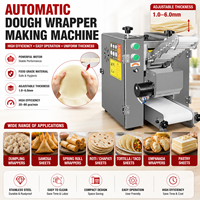 Nouvelle machine automatique électrique pour la fabrication de feuilles de pâte, épaisseur réglable (1,0-6,0 mm), pour les raviolis, les empanadas, les feuilles de pâte fines