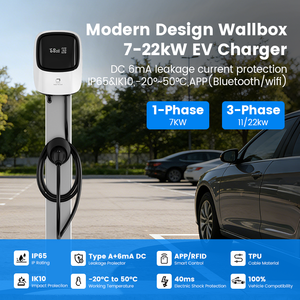 Chargeur de <span class=keywords><strong>voiture</strong></span> <span class=keywords><strong>électrique</strong></span> RFID 7KW Type 2, nouvelle station de charge murale pour voitures <span class=keywords><strong>électrique</strong></span>s BYD MG ID4 - Product Image 4