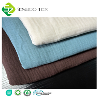 GOTS-Zertifizierter OEKO-TEX 100% Bio-Baumwoll-Doppelseitiger 3-Lagiger Seersucker-Stoff 180gsm Gewebter Baby-Stoff Weich Mittelgewichtig für Jungen und Mädchen