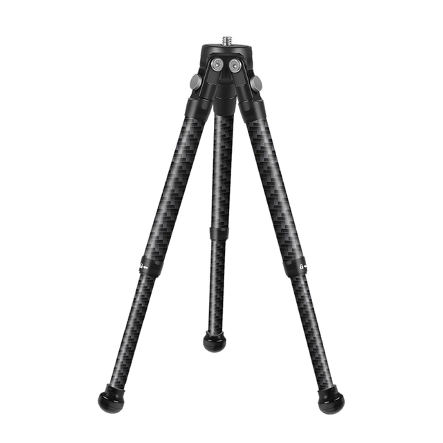 Portable Lightweight Carbon Fiber Mini Tripod 1/4 Light Stand Tabletop for OSMO 360 Phone SLR Action Cameras Selfie Live Holder