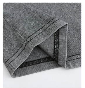 Vente en gros 100% Cottom T-shirt blanc lourd surdimensionné Streetwear T-shirt gris vintage délavé avec impression ou broderie Logo - Product Image 2