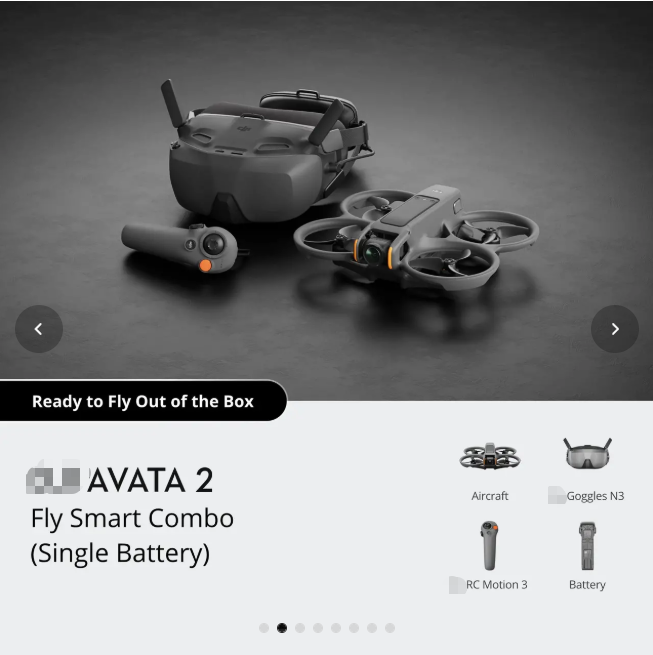 Avata 2 Fly Smart Combo (แบตเตอรี่เดี่ยว)