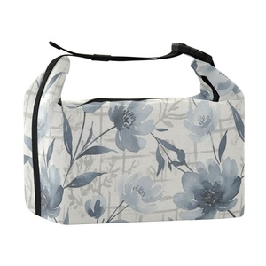 Bolsa de almuerzo con diseño de peonía azul personalizado de Hawaii Tropical, bolsa con aislamiento térmico para pícnic escolar al aire libre - Product Image 2