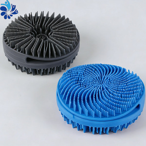 Round Silicone <b>Bath</b> Brush Soft Bristle Universal For Shampooing And Showering - Product Image 3