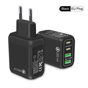 Adaptateur de charge rapide magnétique 4-en-1 QC3.0, 1 port USB + 1 port Type-C, ignifuge, 0,5 A, charge simultanée de 2 téléphones portables, écouteurs - Product Image 5