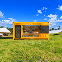 Bar en conteneur préfabriqué de luxe, kiosque extérieur pop-up pour festivals de musique en bord de mer, événements, certification CE
