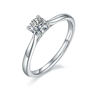 2022 mới hợp thời trang đơn giản kinh điển thiết kế 925 Sterling Bạc dát moissan Nhẫn kim cương đồ trang sức cho phụ nữ cưới