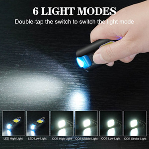 Led Keychain Flashlight <b>Rechargeable</b> With Usb Cable Warm White <b>Light</b> Outdoor Camping <b>Work</b> <b>Light</b> - Product Image 5