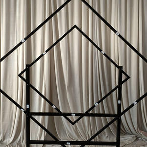 FURUN Nouvelle Arrivée Moderne En Acier Inoxydable Fond Carré Décorations De Mariage - Product Image 6