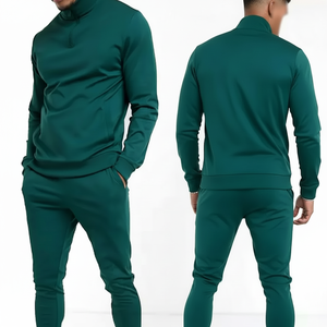 Costumes de jogging à manches longues vêtements de fitness en gros coton polaire tissu survêtements hommes portent des survêtements ensemble par besoins en plein air - Product Image 1