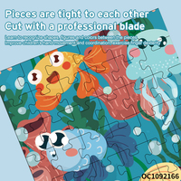 Hadiah Populer untuk Anak-anak, Puzzle Jigsaw Lucu 36pcs, Puzzle Edukasi Kecil Bergambar Hewan Laut, Permainan untuk Anak-anak, Mainan Edukasi Dini