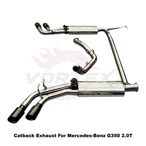 ระบบท่อไอเสียแบบเต็มชุด Vortex SS304 พร้อมท่อดาวน์ไปป์ สำหรับ Mercedes-Benz G350 W463A W464 2.0T ชุดแต่งเพิ่มสมรรถนะแบบติดตั้งได้โดยตรง - Product Image 6