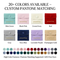 Offre Spéciale sacs de luxe en velours Logo personnalisé petite boucle d'oreille poussière pochette cadeau bijoux velours sacs bouton