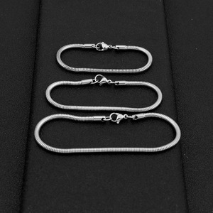 New Punk Simple Popular Design Snake Chain <b>Bracelet</b> Titanium Steel <b>Silver</b> Plated Unisex's <b>Bracelets</b> Fashion Jewelry Wholesale - Product Image 1
