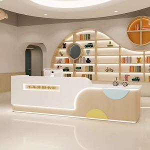 Tùy chỉnh Boutique sáng tạo mẫu giáo bàn tiếp tân với lưu trữ quầy lễ tân cho mầm non - Product Image 1