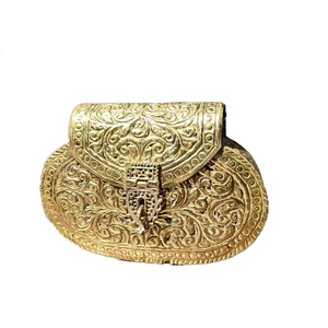 Nouvelle pochette de soirée scintillante en laiton à motif bonbon avec chaîne diamantée et doublure en polyester pour femme – Tendance - Product Image 3