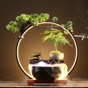 लकी फेंग शुई फाउंटेन बहते पानी के आभूषण इनडोर झरना कार्यालय टेबलटॉप मछली टैंक गृहप्रवेश उद्घाटन उपहार शिल्प - Product Image 2