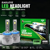 Ampoule de phare halogène LED de haute qualité H1 H4 H7 H11 9005 9012 110W pour accessoires de voiture Canbus, ampoule automobile 12-24V 6500K