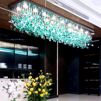 Luminaires de plafond LED en cristal d'inspiration italienne, luminaire de plafond rectangulaire décoratif, salon, salle à manger, lustre de plafond