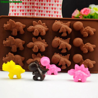 Moule en silicone de qualité alimentaire pour chocolat en forme de dinosaure, moule à gâteau en fondant DIY, compatible lave-vaisselle et four
