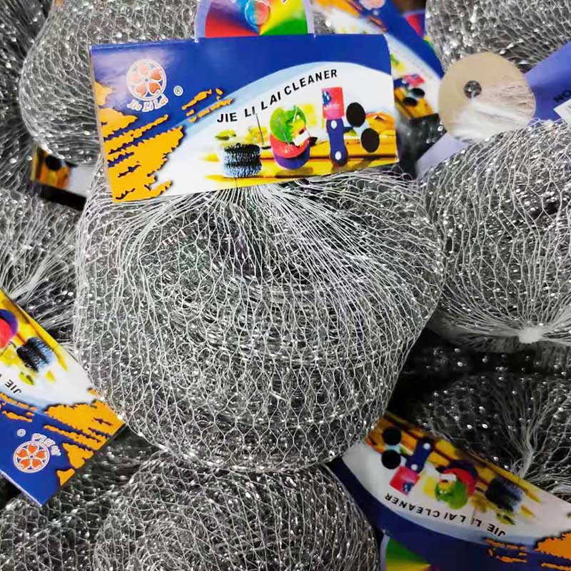 Steel Wool Scrubber With Net 3PCS