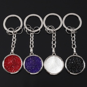 Llavero de Lujo con Pedrería y Logotipo de Auto para Benz, BMW, <span class=keywords><strong>Audi</strong></span>, Anillo de Llaves Redondo de Metal Personalizado para Regalos Promocionales, Accesorios para Llaves - Product Image 1