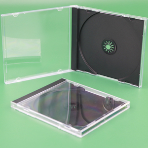 SUNSHING 10.4mm Single Clear CD Jewel Case with Assembled Black Tray DVD Disc <b>Storage</b> Case PS1 Game Protection Replacement - Product Image 2