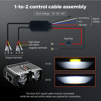 Projecteur laser bi-LED mini longue portée 560M 160W pour voiture, moto, tout-terrain 4x4, phare auxiliaire 12V 24V