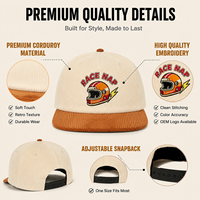 Gorra de Béisbol de Pana con Bordado Moderno, Estilo Dad Hat, Ajustable, Bicolor, Unisex, para Uso Diario, Hip Hop