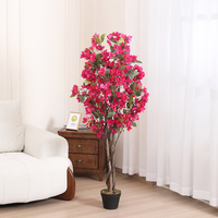 Arbre artificiel pour décoration de fête à domicile et de mariage, Bougainvillier rose artificiel presque naturel