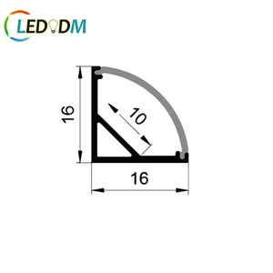 Led şerit ışık düz 90 derece v-şekilli duvara monte lineer ışık için difüzör kapak alüminyum kanal ile alüminyum profil - Product Image 4