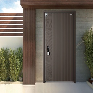 Porte d'entrée antivol en fer forgé au design moderne avec finition intelligente pour la protection extérieure des maisons, villas, hôtels et écoles - Product Image 1